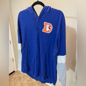 Denver Broncos Hooded Long Sleeve Shirt Size XL